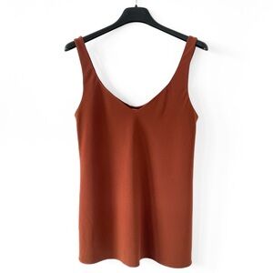 Aritzia Babaton Sleeveless Blouse - Rust/Brick Brown